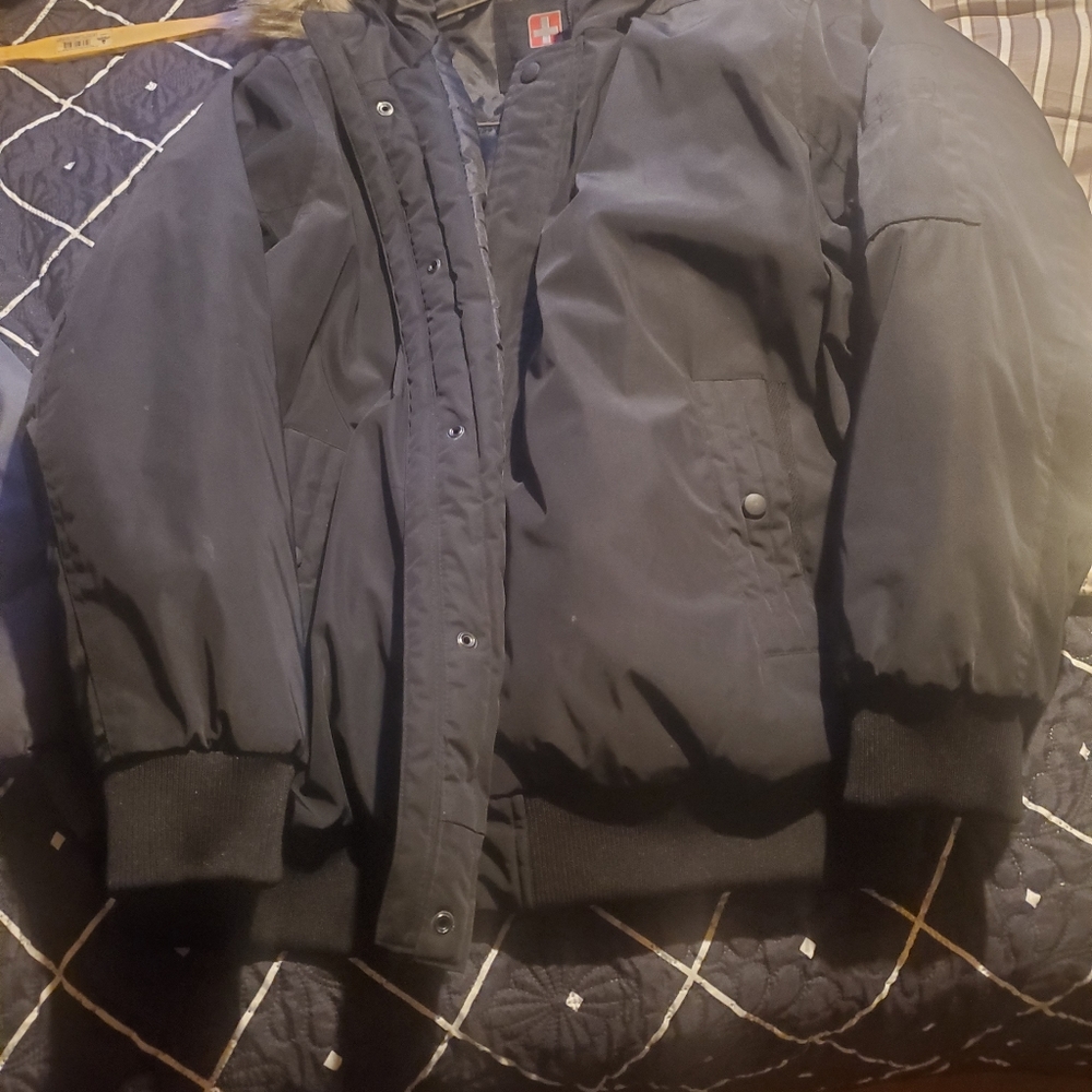 Black Swiss Tech Coat